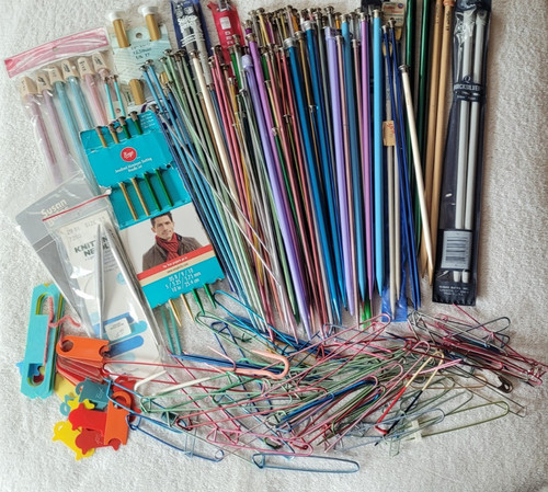 Preowned Lot of Knitting Supplies by Bates, Boye, Hero,  and Others