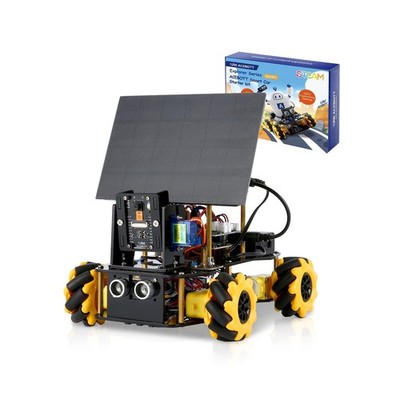 ACEBOTT ESP32 Smart Camera Solar Robot Car, 4WD Omnidirectional Movement Remo...