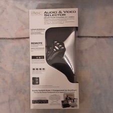 itec AV Splitter Switcher Remote Control RCA Composite 1:4 Audio Video