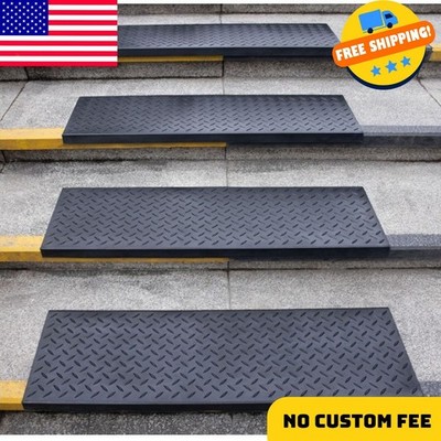 Rubber Stair Treads 29.69'' x 9.85'' 5Pack, Outdoor Stair Treads Non-Slip