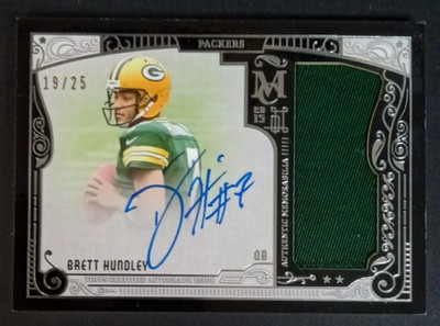 2015 Topps Museum Brett Hundley Rookie Jumbo Patch Auto /25 Packers (58E)