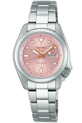 【新品】セイコー Seiko 5 Sports 腕時計 レディース SRRA003 5スポーツ 自動巻き ピンクxシルバー アナログ表示 Seiko 5 SRRA003 Sport Automatic Women's Watch Pink Dial 28mm