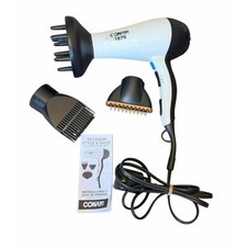 Conair 1875 Style  Shine Hair Dryer Diffuser Attachments Model 121XN Tested