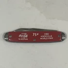 Vintage Coca-Cola 1982 Knoxville TN World Fair Pocket Knife, White On Red, Nice!