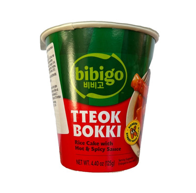 125g bibigo Tteok Bokki Rice cake Hot&spicy Reis noodle mit Würzmittel scharf
