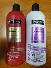 2 Pk: Tresemme Keratin Smooth Shampoo & Keratin Repair Conditioner 28oz ea E13E