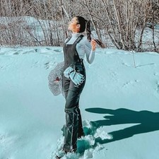 STEEL - ARCTIX WOMEN'S ESSENTIAL INSULATED SKI BIBS, WATER RESISTANT SNOW PANTS