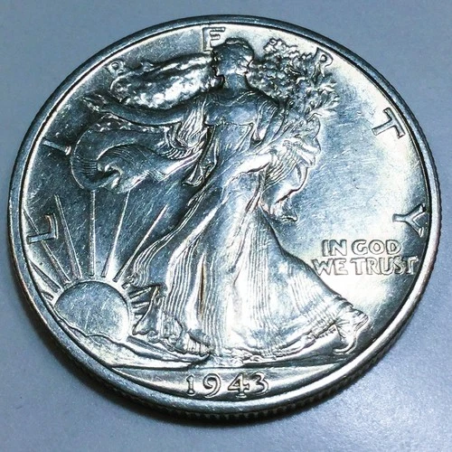 1943-S Walking Liberty Half Dollar Beautiful AU/BU Coin Rare Date