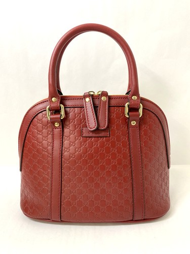 Item GUCCI Microguccissima 2way Bag Handbag Shoulder Bag Leather Red 449654 4