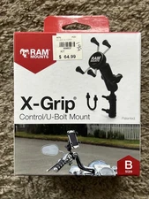 In Box RAM MOUNTS X-Grip Control / U-Bolt Mount Size B Phone Mount 4 Motorcycle