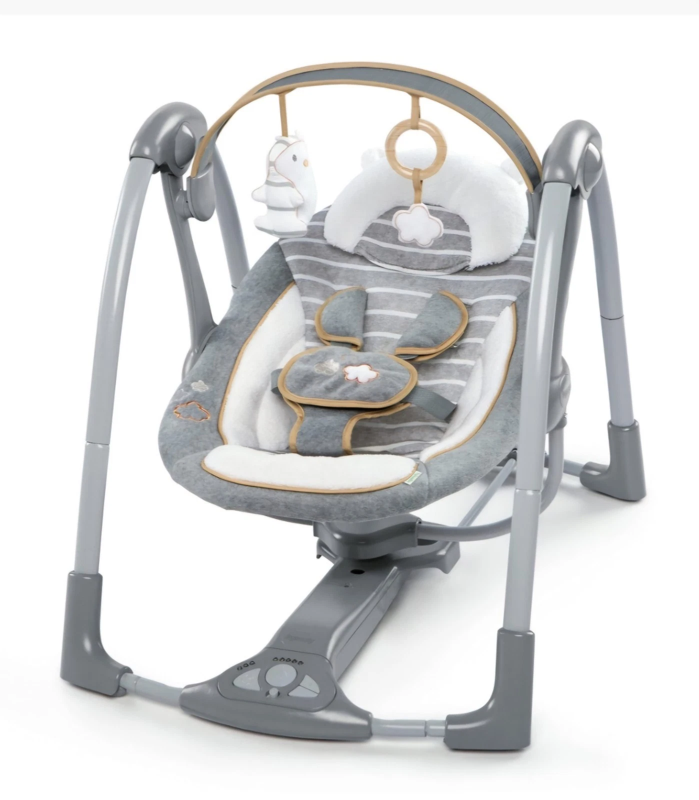 Ingenuity (Bella Teddy) Swing & Go Deluxe Electronic 5-Speed Baby Swing.