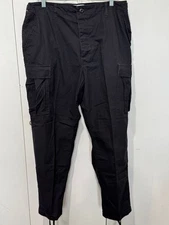 Men's Propper Black Cargo ripstop cotton combat Pants Waist 35 large regular