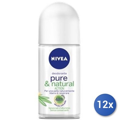 12x Bundle Nivea Deo Rollon Fresh Natürliche