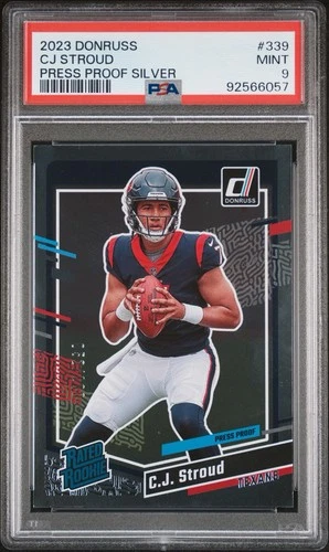 2023 Panini Donruss #339 CJ Stroud Press Proof Silver PSA 9 (RC) 52/100