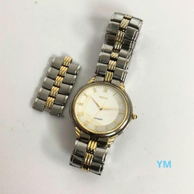 SEIKO LUCENT Watch Ladies Quartz Gold Silver Combo Size 3cm Face 16cm