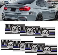 Thin Blue Line American Flag Decal Sticker - 7PCS Waterproof Vi Color: Style 3
