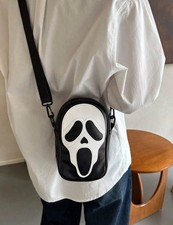 New SCREAM Purse GHOST FACE Crossbody Bag HORROR Black  White Handbag HALLOWEEN