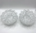 Federal Carnival Glass Petal Bowls Plates 5 1/4" Vintage Set of 8 Candy Dessert