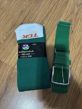 Woman  s Green Sport Socks With Matching Belt
