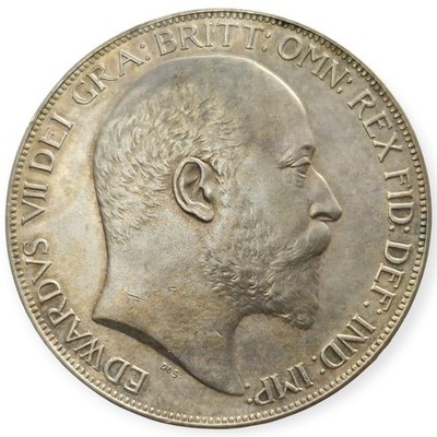 Great Britain 1902 Matte Proof Silver Crown Edward VII Large One Year Issue 4K