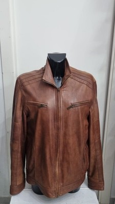 Jacke Frau Floriani Braunem Leder Größe XL AN888