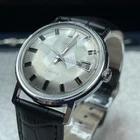 Vintage 1969 Timex Electric Date Watch Silver Sunburst 9617 4169 Running