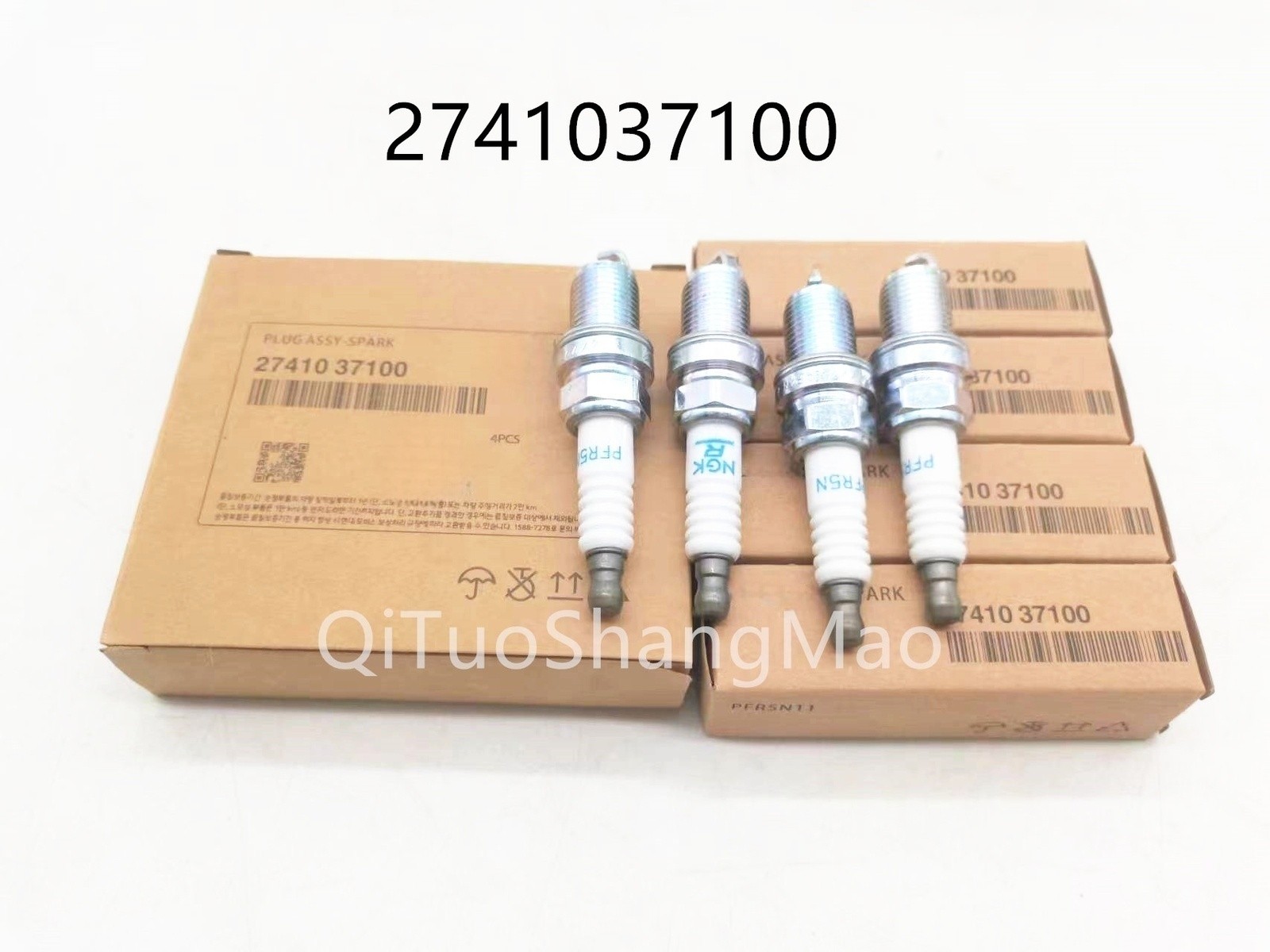 6pcs Enhanced Spark Plug 27410-37100 For Hyundai Elantra Santa Fe Sonata Tiburon