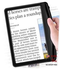 Rechargeable 5X Magnifying Glass for Reading, Large Bright Full Page Black