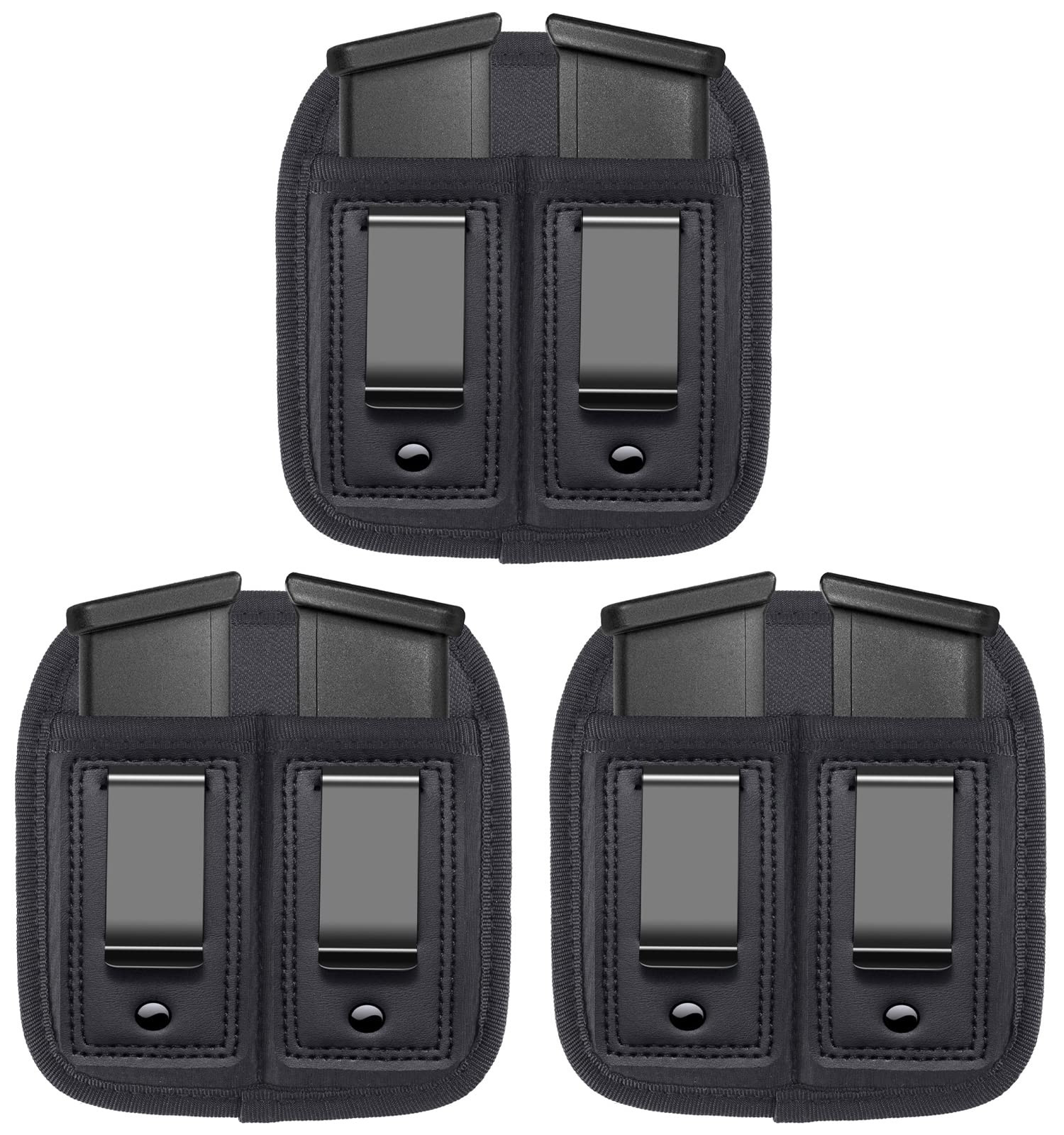 3-Pack Double Magazine Holster/Mag Pouch, IWB Concealed Carry Holster for Glo...-image