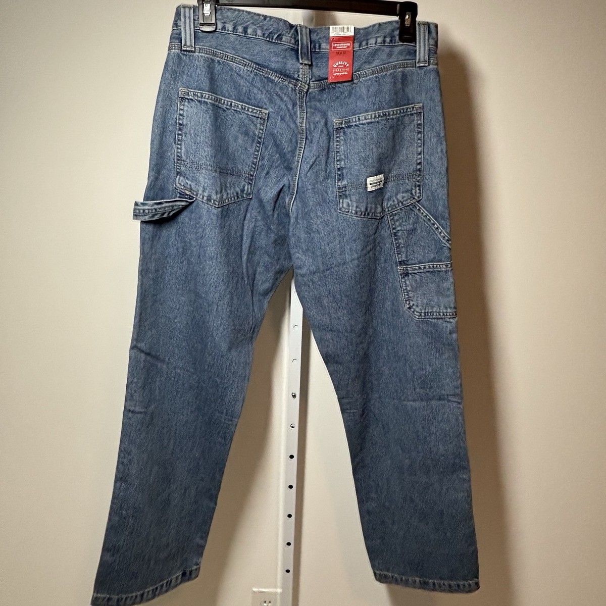 Levi Strauss Signature Men’s Carpenter Work Jeans Med Wash (Select Size)