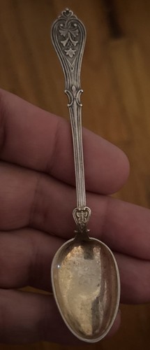 Set Of 6 Antique Denmark Simon Groth Silver Demitasse Spoon Lindgren Art Nouveau - Picture 5 of 8