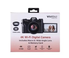 Vivitar 4K Wi-Fi Digital Camera  Includes Lens  Memory Card  New