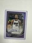 2025-26 Bowman Chrome Devin Carter True Purple Auto Autograph 250/250