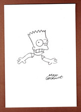 Matt Groening hand drawn & Signed sketch Bart Simpson Matt Groening hand drawn & Signed sketch Bart Simpson
