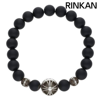 Chrome Hearts 8mm Bead Bracelet BEAD71 Onyx Men Used cac855cddfc11b469de2283f2c1