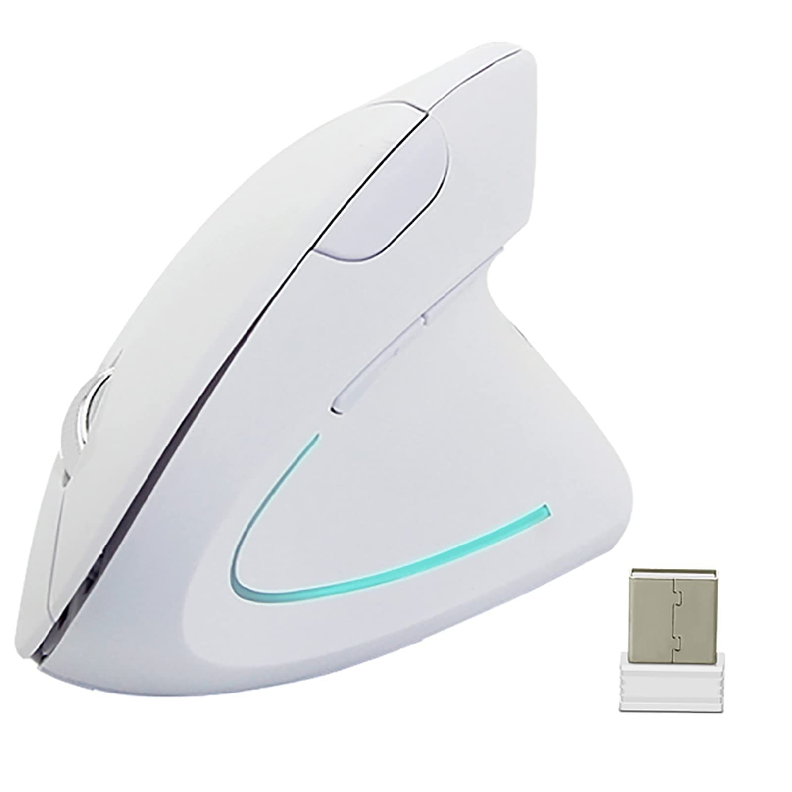 Ergonomic 2.4G Wireless Vertical Mouse with 6 Buttons and Adjustable DPI