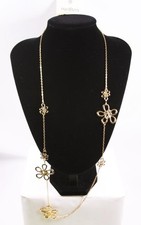 Gold Tone Chain  Pendant Necklace Earrings Set Fashion Costume Jewelry jxyy New