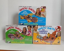 3 Wacky Races Model Kits - Mean Machine, Creepy Coupe, Compact Pussycat