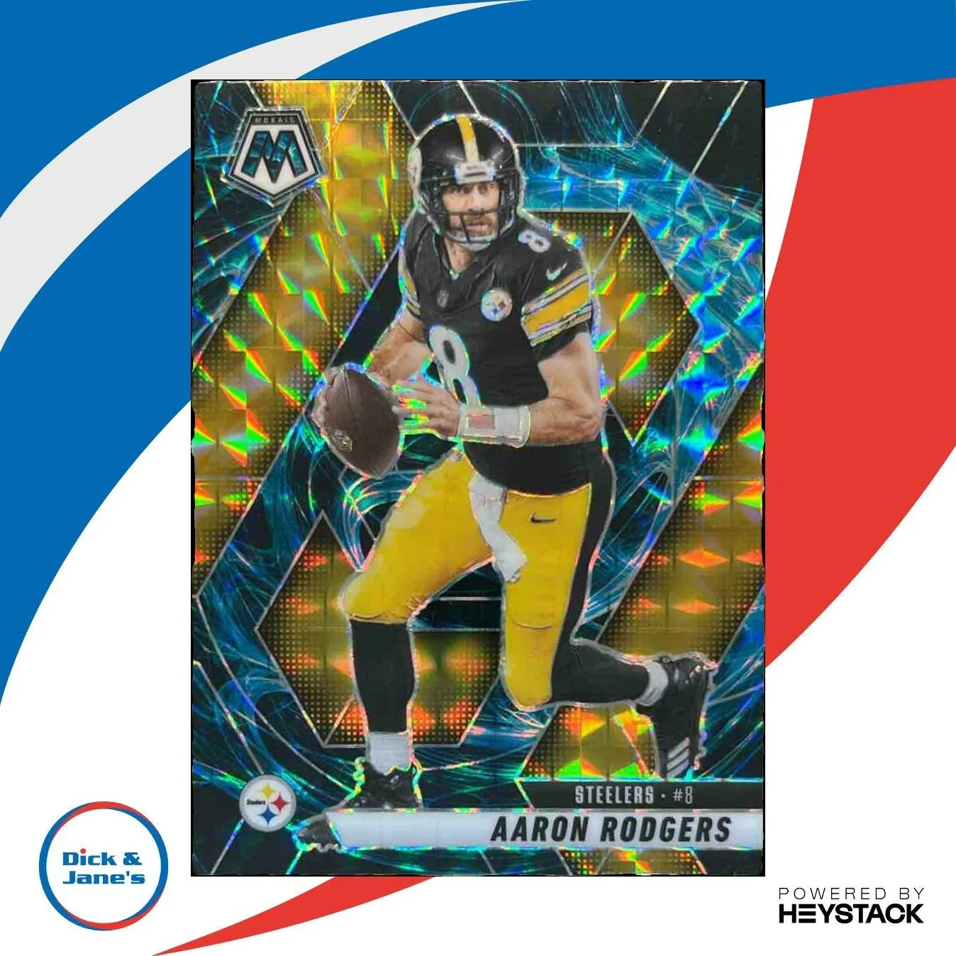 2025 Panini Mosaic Aaron Rodgers Genesis Prizm #243 Pittsburgh Steelers