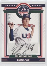 2022 Panini USA Baseball Stars & Stripes Black Ink 23/125 Ethan Puig Auto fm0