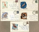 Australia 1959 - 1962 Royal Animals inc Tasmania Tiger FDC x5 cd Chief Parcels