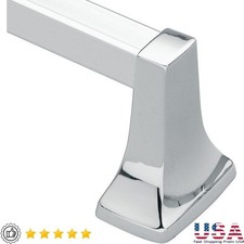 Chrome Towel Bar Wall Mount Bathroom Rack Durable Zinc Alloy Screw Installation