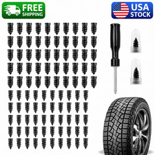 60 Pcs Tire Repair Rubber Nails Tire Puncture Repair Screws Kit w/ Screwdriver