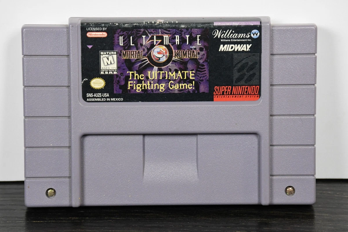 Nintendo SNES Ultimate Mortal Kombat 3 Fighting Video Games for