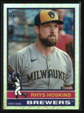 2025 Topps Heritage Chrome Rhys Hoskins Refractor #291 Brewers