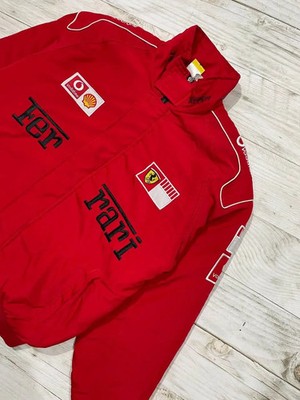 Vintage Ferrari Marlboro Racing Jacket F1 Big Logo Men Size XL Red