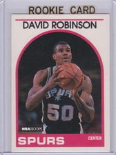 David Robinson ROOKIE CARD 1989 San Antonio Spurs NBA Hoops Basketball RC