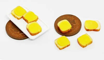 Puppenstube Butter Brotscheiben Handarbeit Bäckerei Maßstab 1:12 Miniatur ML Tumdee