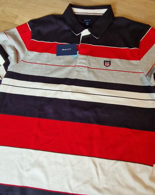 GANT Striped Retro Shield Rugger OVP 129,-    Gr.2XL TOP !!!