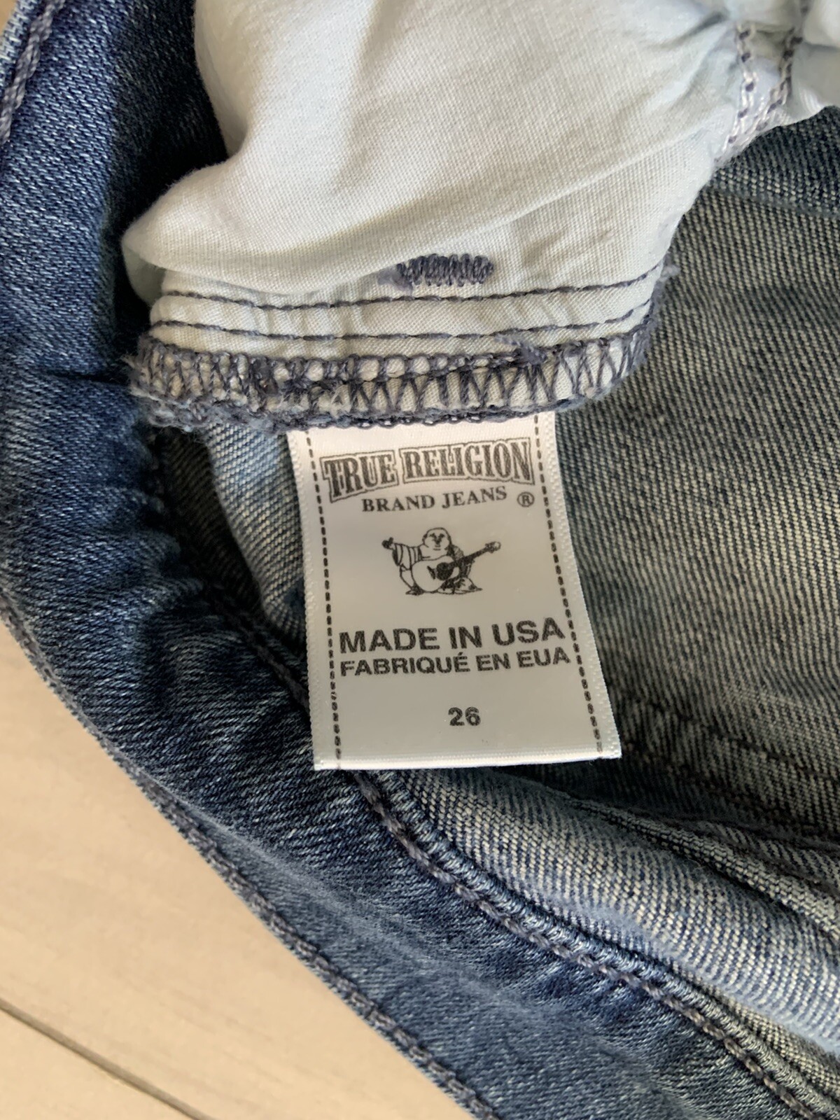 True Religion Women’s Low Rise Skinny Flap Pocket Blue Denim Jean Pants Size 26 thumbnail 5